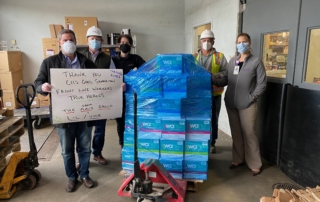 Axis Construction Corp. donates to Good Samaritan Hospital workers