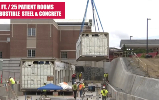 Construction equipment installing module for Beth Israel Deaconess Hospital in Plymouth, MA